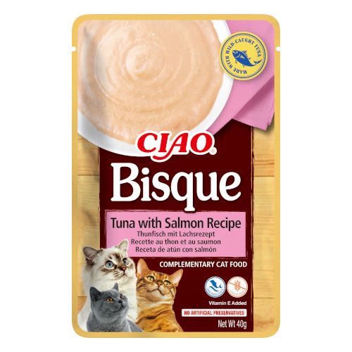 Churu Cat Bisque Receta Atún con Salmón, 12 x 40 Gr