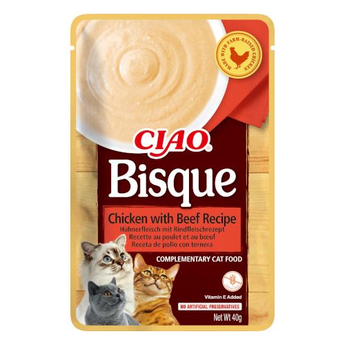 Churu Cat Chicken Bisque Pollo con Buey, 12 x 40 Gr