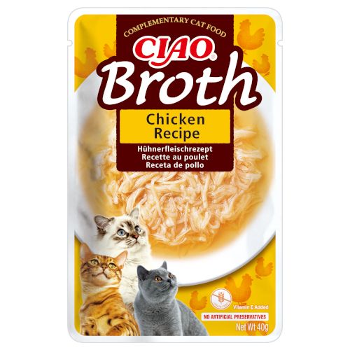 Churu Cat Chicken Broth Pollo, 12 x 40 Gr