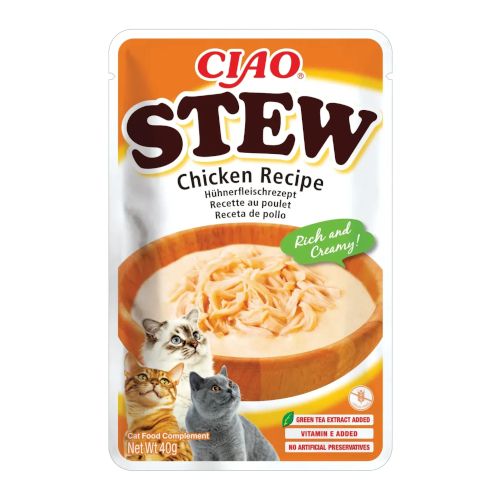 Churu Cat Chicken Stew Pollo, 12 x 40 Gr