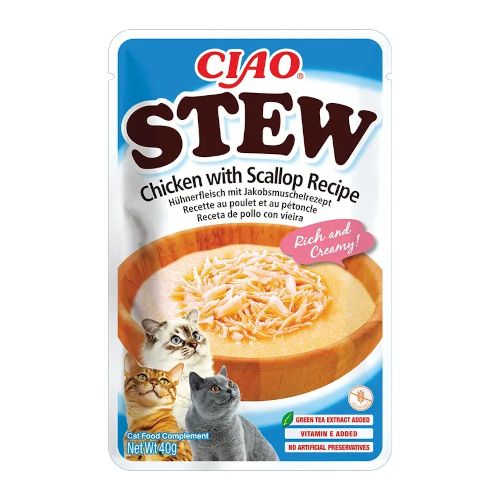 Churu Cat Chicken Stew Vieira, 12 x 40 Gr