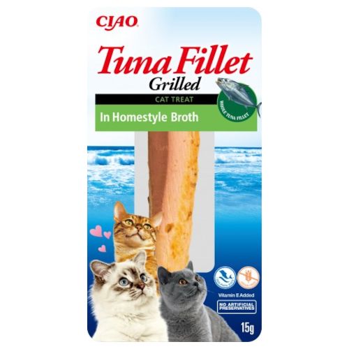 Churu Cat Filete de Atún en Caldo Casero, 12 x 15 Gr