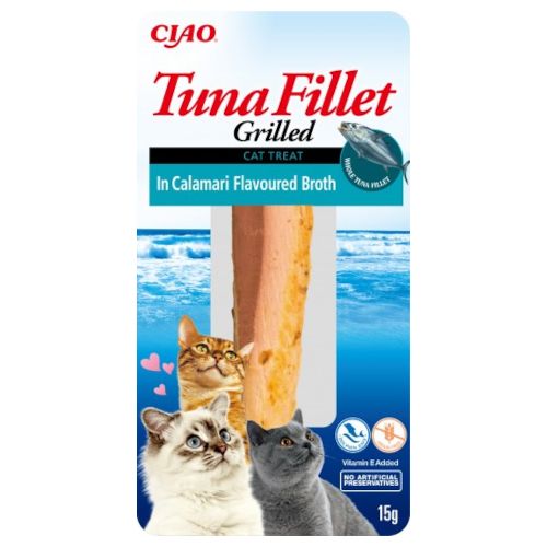 Churu Cat Filete de Atún en Caldo de Calamar, 12 x 15 Gr