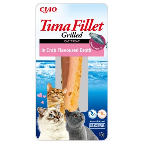 Churu Cat Filete de Atún en Caldo de Cangrejo, 12 x 15 Gr