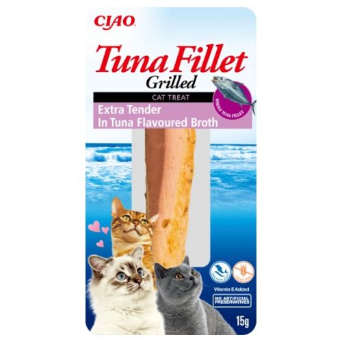 Churu Cat Filete de Atún Tierno en Caldo de Atún, 12 x 15 Gr