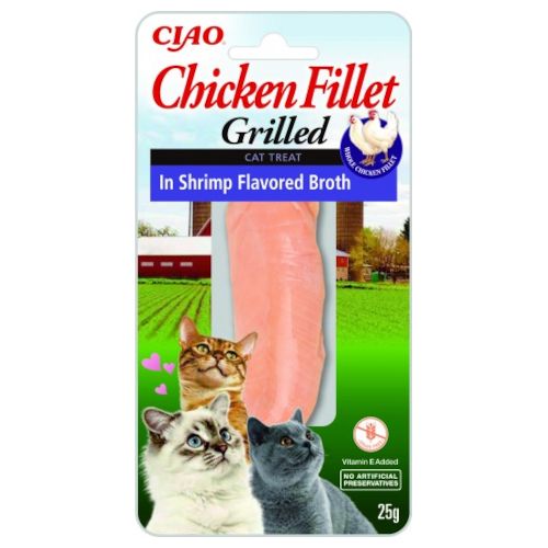 Churu Cat Filete de Pollo en Caldo de Camarón, 12 x 25 Gr