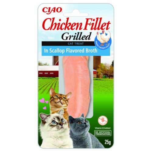 Churu Cat Filete de Pollo en Caldo Vieira, 12 x 25 Gr