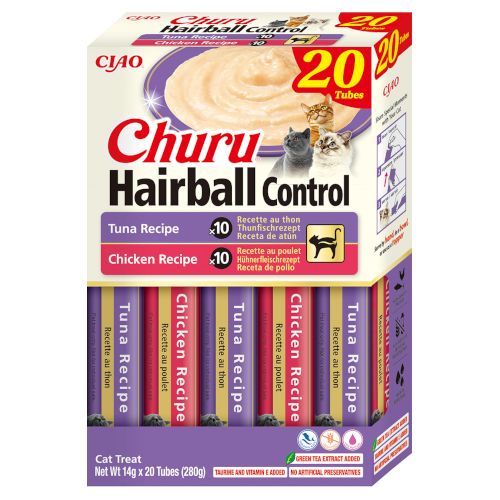 Churu Cat Hairball Variedades, 20 x 14 Gr