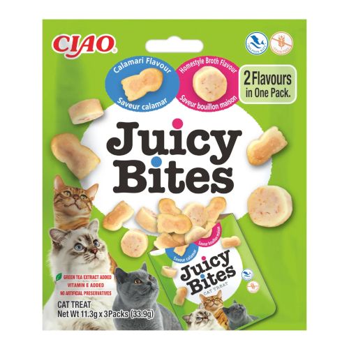 Churu Juicy Bites Calamar/Caldo Casero, 6 x 33,9 Gr