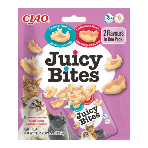 Churu Juicy Bites Gamba/Marisco, 6 x 33,9 Gr