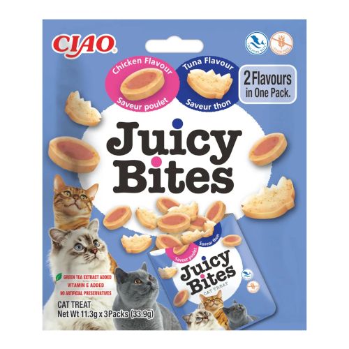 Churu Juicy Bites Pollo/Atún, 6 x 33,9 Gr