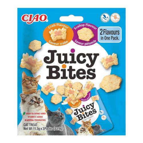 Churu Juicy Bites Vieira/Cangrejo, 6 x 33,9 Gr