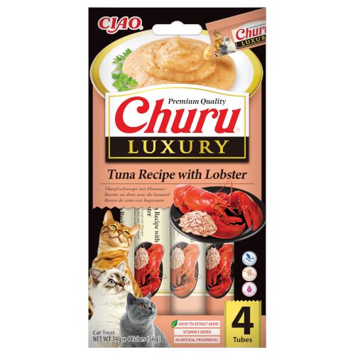 Churu Cat Luxury Receta Atún con Langosta, 12 x 56 Gr