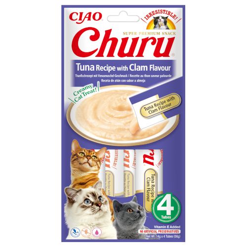 Churu Cat Receta de Atún con Almeja, 12 x 56 Gr