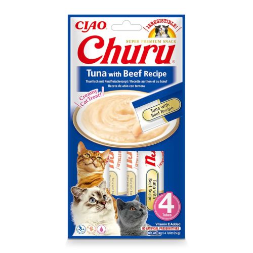 Churu Cat Receta de Atún con Buey, 12 x 56 Gr