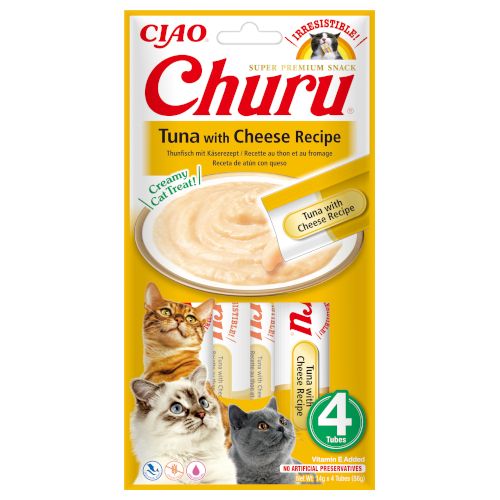 Churu Cat Receta de Atún con Queso, 12 x 56 Gr