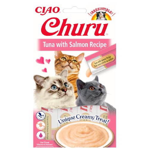 Churu Cat Receta de Atún con Salmon, 12 x 56 Gr