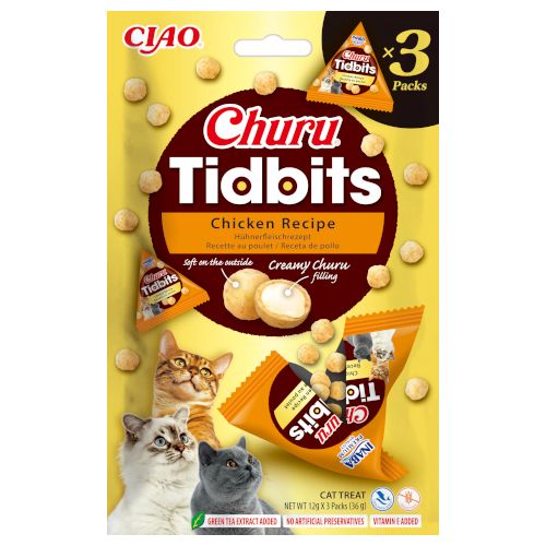 Churu Tidbits Receta de Pollo, 6 x 36 Gr
