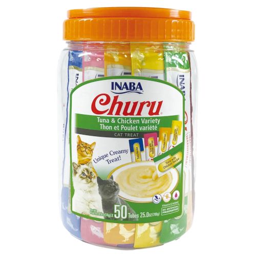 Churu Cat Variedades de Atún con Pollo, 50 x 14 gr