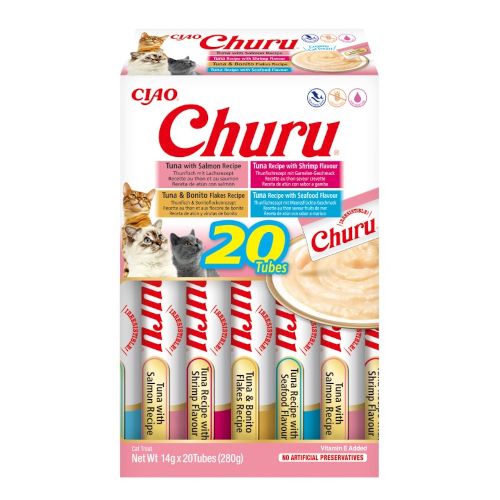 Churu Cat Variedades de Marisco, 20 x 14 gr