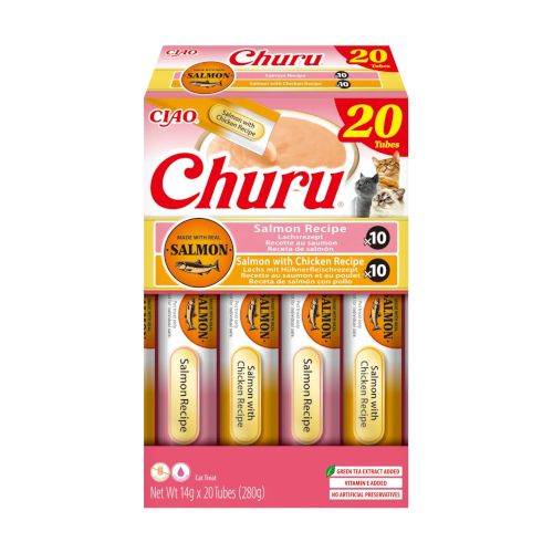 Churu Cat Variedades de Salmón con Pollo (20p)