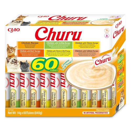 Churu Cat Variedades de Pollo, 60 x 14 gr