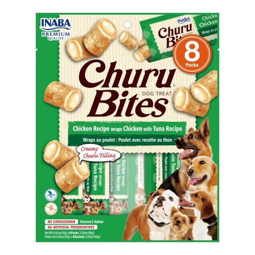 Churu Dog Bites Receta de Pollo con Atún, 8 x 96 Gr