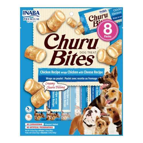 Churu Dog Bites Receta de Pollo con Queso, 8 x 96 Gr