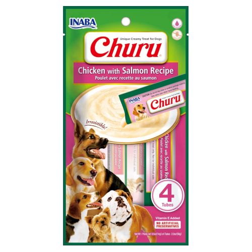 Churu Dog Receta de Pollo con Salmón, 12 x 56 Gr