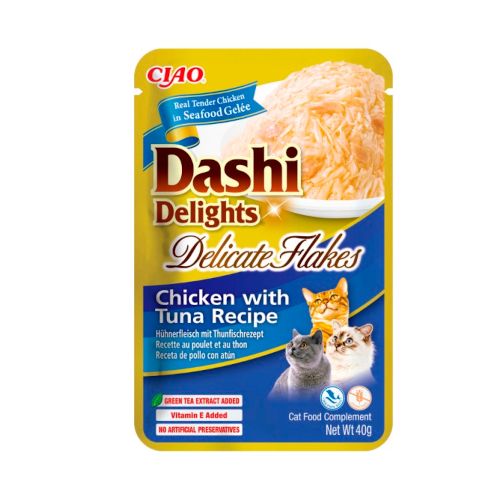Dashi Delight Delicate Flakes Pollo y Atún, 12 x 40 Gr