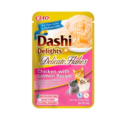 Dashi Delight Delicate Flakes Pollo y Salmón, 12 x 40 Gr