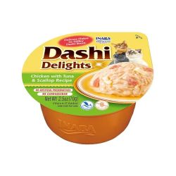 Dashi Delight Pollo con Atún y Vieira, 6 x 70 Gr