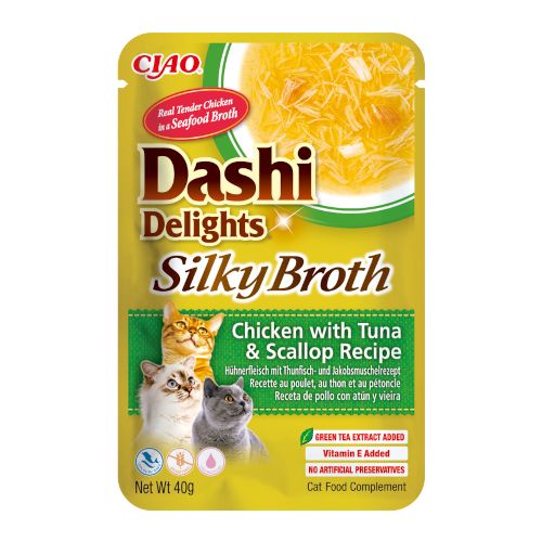 Dashi Delight Silky Broth Pollo, Atun y Vieira, 12 x 40 Gr