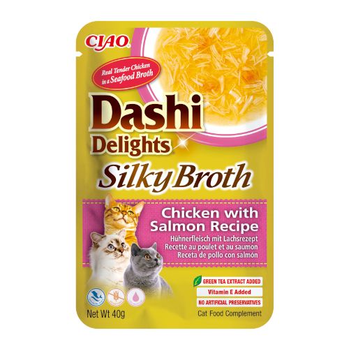 Dashi Delight Silky Broth Pollo y Salmón, 12 x 40 Gr