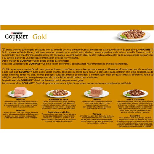 Gourmet Gold Doble Placer Pack Surtido, 12x85g