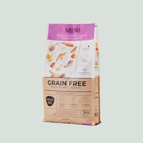 Natura Diet Grain Free Duck-Sweet potato Mini, 3Kg