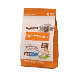 Nature's Variety Dog Med/Maxi Pescado Blanco Healthy Grain