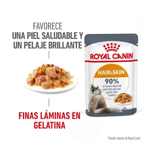 Royal Canin Hair & Skin Jelly, 12 x 85 Gr