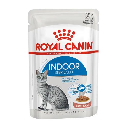 Royal Canin Indoor Sterilised In Gravy, 12 x 85 Gr