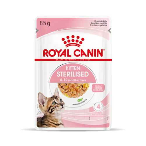 Royal Canin Kitten Sterilised Jelly, 12 x 85 Gr