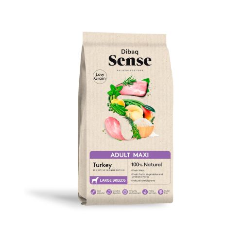 Sense Low Grain Adult Maxi Pavo, 12kg