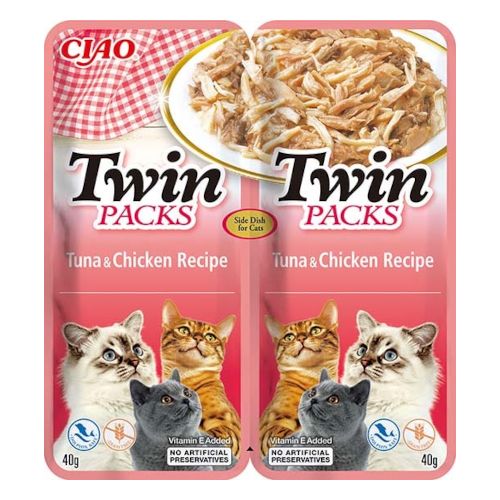 Twin Packs Cat Tuna & Chicken Recipe, 12 x 80 Gr
