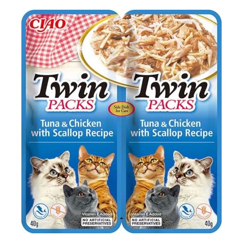 Twin Packs de Atún y Pollo en Caldo de Vieira, 12 x 80 Gr