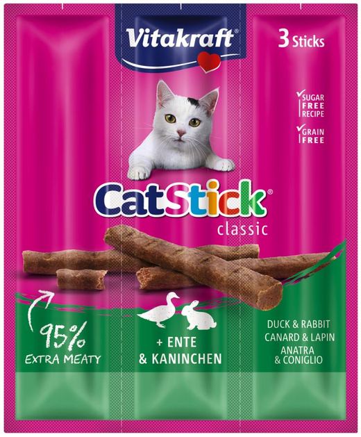 Vitakraft CAT STICK MINI CONILL I ÀNEC, 3 UNITATS